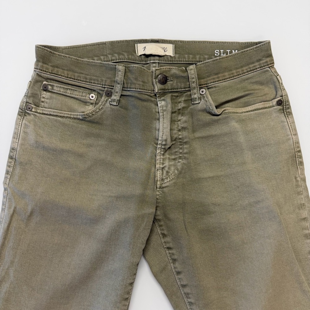 Madewell Slim Fit Olive Jeans 30x32